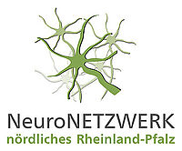 Stilisierte Nervenzellen mit dem Schriftzug Neuronetzwerk nördliches Rheinland-Pfalz